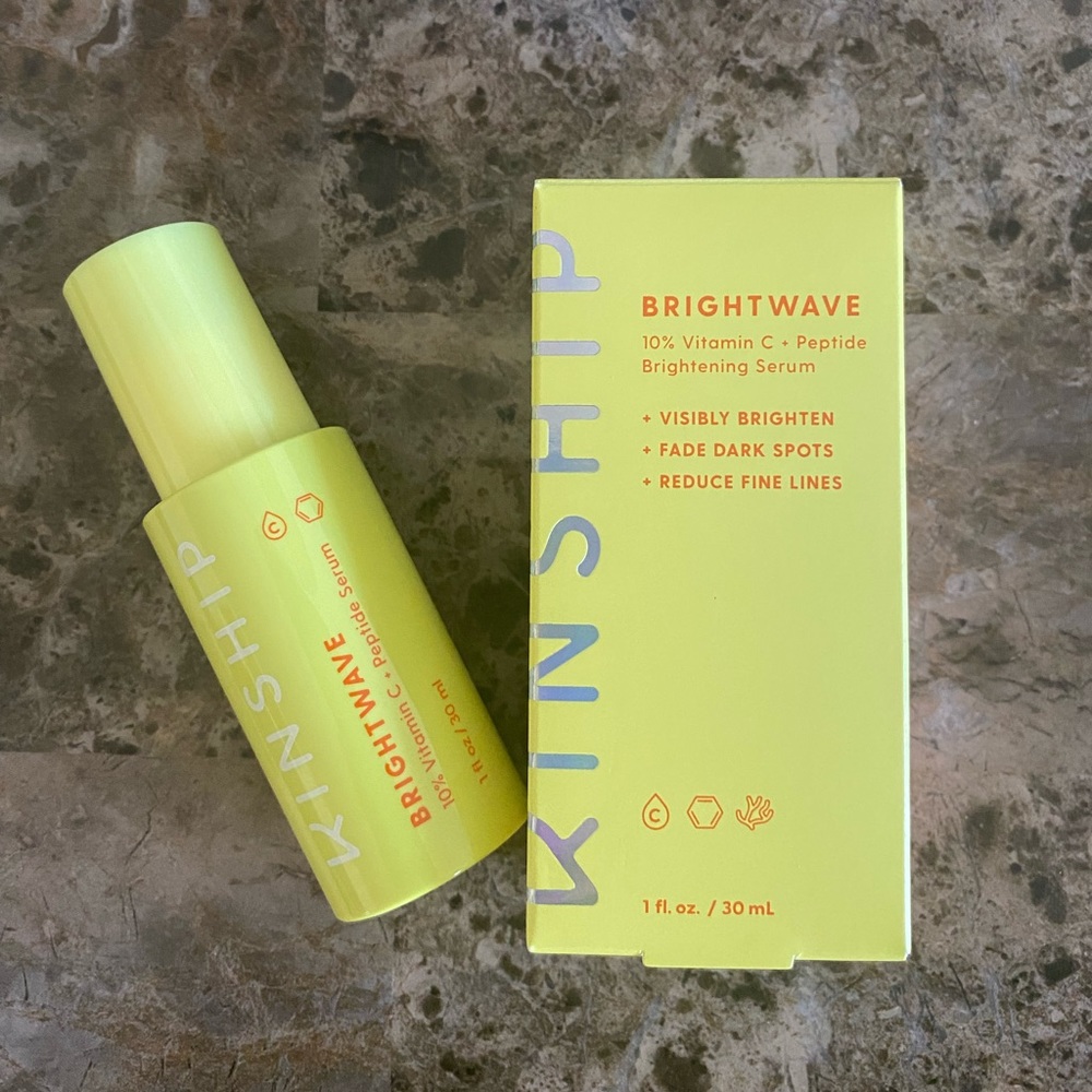 Kinship Brightwave Brightening Serum 1fl oz/30ml 10% Vitamin C + Peptide NIB